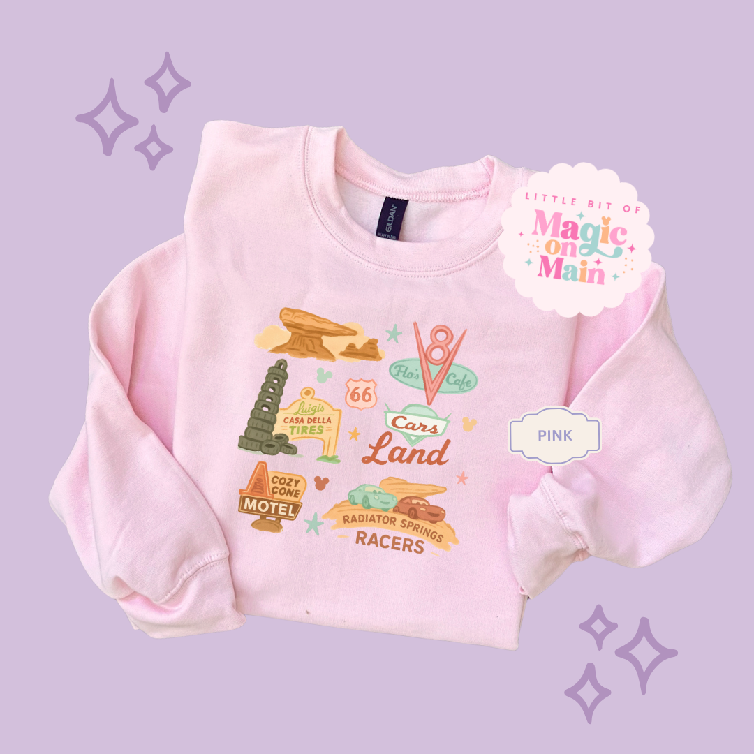 PRINTED CARS ELEMENTS - ADULT SWEATSHIRT