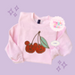 EMBROIDERED MICKEY PUMPKIN CHERRY - ADULT SWEATSHIRT