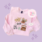 PRINTED BROWN TRUCK COQUETTE - TODDLER / YOUTH SWEATSHIRT