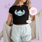 PRINTED 626 PUMPKIN - WOMENS CROPPED RIBBED BABY TEE