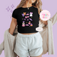 PRINTED SPOOKY ELEMENTS - EXCLUSIVE TO MoM - WOMENS CROPPED RIBBED BABY TEE