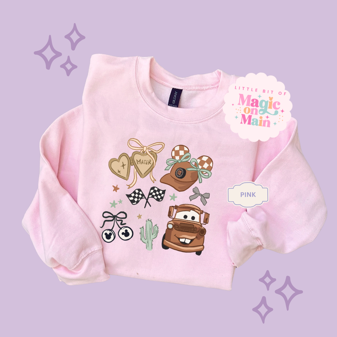 PRINTED BROWN TRUCK ELEMENTS COQUETTE - ADULT SWEATSHIRT