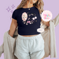 PRINTED PARK GIRLIE - WOMENS CROPPED RIBBED BABY TEE