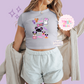 PRINTED SPOOKY ELEMENTS - EXCLUSIVE TO MoM - WOMENS CROPPED RIBBED BABY TEE