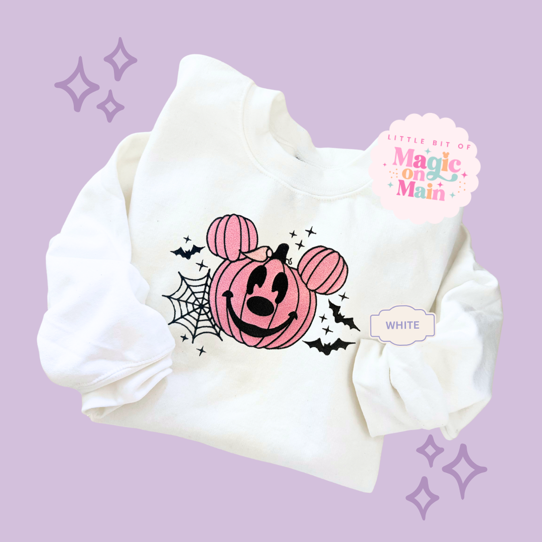 EMBROIDERED PINK PUMPKIN - EXCLUSIVE TO MoM - ADULT SWEATSHIRT