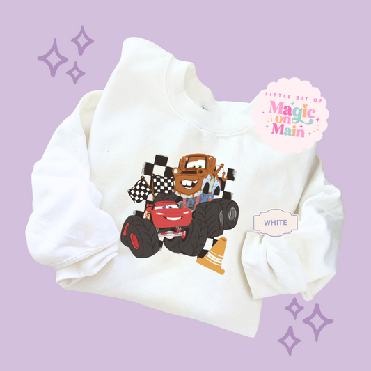 PRINTED CAR FRIENDS - TODDLER / YOUTH SWEATSHIRT