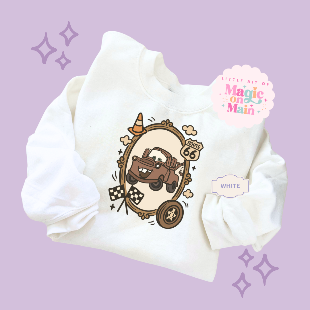 PRINTED RUSTY TRUCK COQUETTE - TODDLER / YOUTH SWEATSHIRT