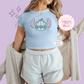 PRINTED 626 PUMPKIN - WOMENS CROPPED RIBBED BABY TEE