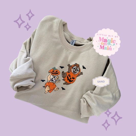 EMBROIDERED CHIPMUNKS - ADULT SWEATSHIRT