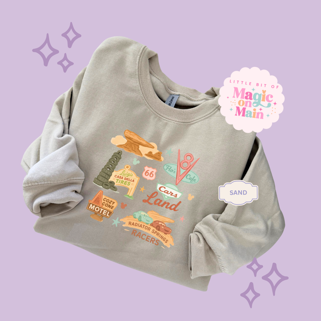 PRINTED CARS ELEMENTS - ADULT SWEATSHIRT
