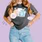 PRINTED MONSTER WITH FLOWERS - EXCLUSIVE TO MoM  - WOMENS BOXY T-SHIRT