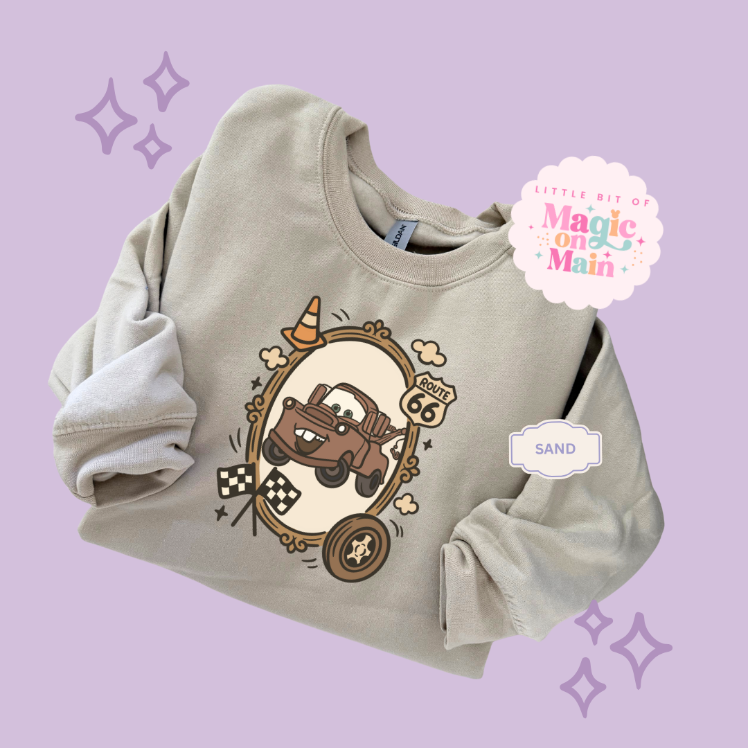 PRINTED RUSTY TRUCK COQUETTE - ADULT SWEATSHIRT