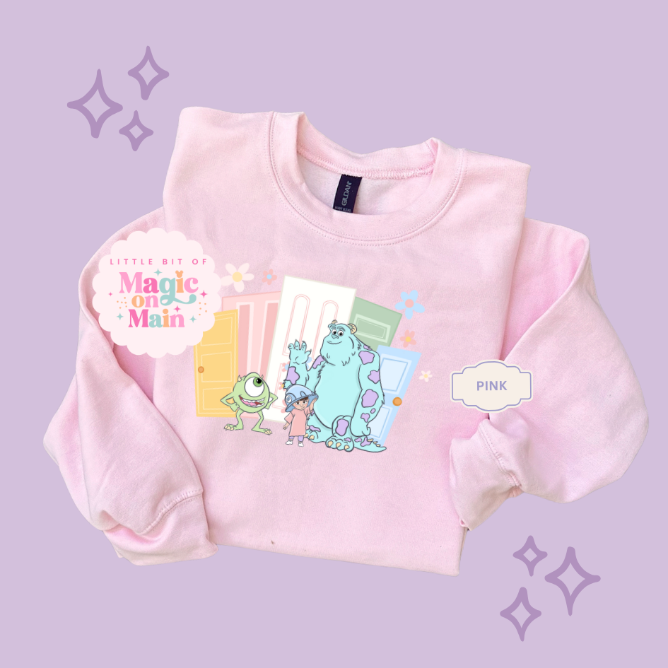 PRINTED MONSTER WITH FLOWERS - EXCLUSIVE TO MoM  - ADULT SWEATSHIRT