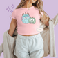 PRINTED MONSTER PUMPKINS - WOMENS CROPPED RIBBED BABY TEE