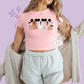 PRINTED 3 MICKEY GHOSTS  - WOMENS CROPPED RIBBED BABY TEE