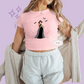 PRINTED SPOOKY JASMINE - WOMENS CROPPED RIBBED BABY TEE