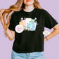 PRINTED MONSTER WITH FLOWERS - EXCLUSIVE TO MoM  - WOMENS BOXY T-SHIRT