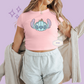 PRINTED 626 PUMPKIN - WOMENS CROPPED RIBBED BABY TEE