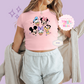 PRINTED MICKEY AND FRIENDS - WOMENS CROPPED RIBBED BABY TEE