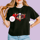 PRINTED SUPER HERO FAMILY W/SPARKLE - EXCLUSIVE TO MoM- WOMENS BOXY T-SHIRT