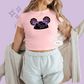 PRINTED JUST A GHOUL HAT - EXCLUSIVE TO MoM - WOMENS CROPPED RIBBED BABY TEE