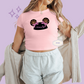 PRINTED HALLOWEEN PARTY HAT - EXCLUSIVE TO MoM - WOMENS CROPPED RIBBED BABY TEE