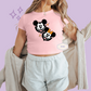 PRINTED VAMPIRES - WOMENS CROPPED RIBBED BABY TEE