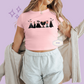PRINTED SPOOKY PRINCESSES - WOMENS CROPPED RIBBED BABY TEE