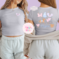 PRINTED MAGICAL FRONT AND BACK - EXCLUSIVE TO MoM - WOMENS CROPPED RIBBED BABY TEE