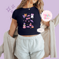 PRINTED SPOOKY ELEMENTS - EXCLUSIVE TO MoM - WOMENS CROPPED RIBBED BABY TEE