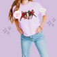 PRINTED SUPER HERO FAMILY NO SPARKLE - EXCLUSIVE TO MoM- WOMENS BOXY T-SHIRT
