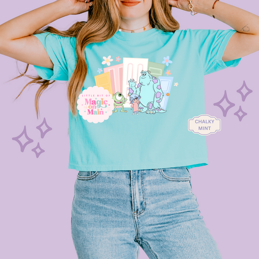 PRINTED MONSTER WITH FLOWERS - EXCLUSIVE TO MoM  - WOMENS BOXY T-SHIRT