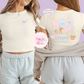 PRINTED MAGICAL FRONT AND BACK - EXCLUSIVE TO MoM - WOMENS CROPPED RIBBED BABY TEE