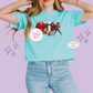 PRINTED SUPER HERO FAMILY W/SPARKLE - EXCLUSIVE TO MoM- WOMENS BOXY T-SHIRT