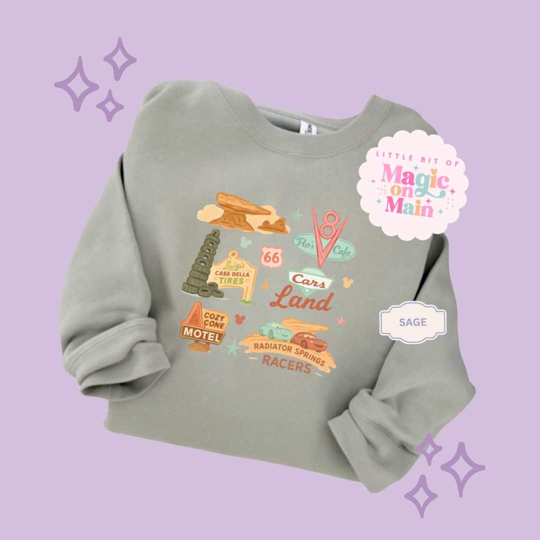 PRINTED CARS ELEMENTS - ADULT SWEATSHIRT