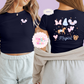 PRINTED MAGICAL FRONT AND BACK - EXCLUSIVE TO MoM - WOMENS CROPPED RIBBED BABY TEE