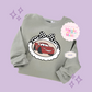 PRINTED RED CAR COQUETTE - ADULT SWEATSHIRT
