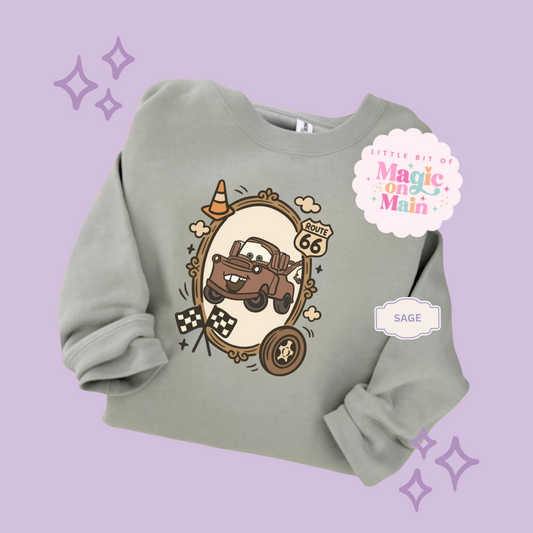 PRINTED RUSTY TRUCK COQUETTE - ADULT SWEATSHIRT