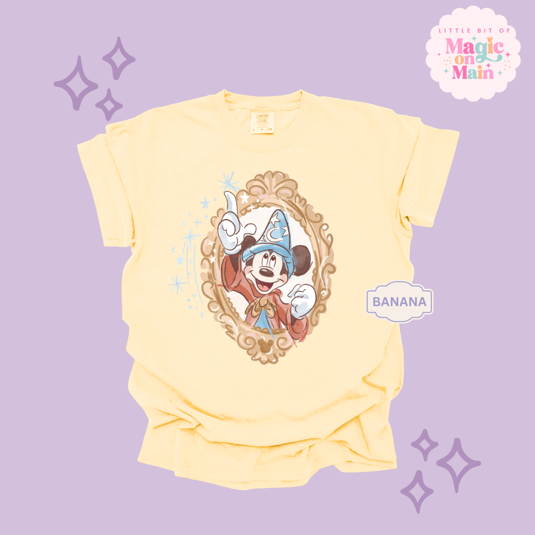 PRINTED SORCERER MICKEY - ADULT T-SHIRT