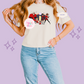 PRINTED SUPER HERO FAMILY W/SPARKLE - EXCLUSIVE TO MoM- WOMENS BOXY T-SHIRT
