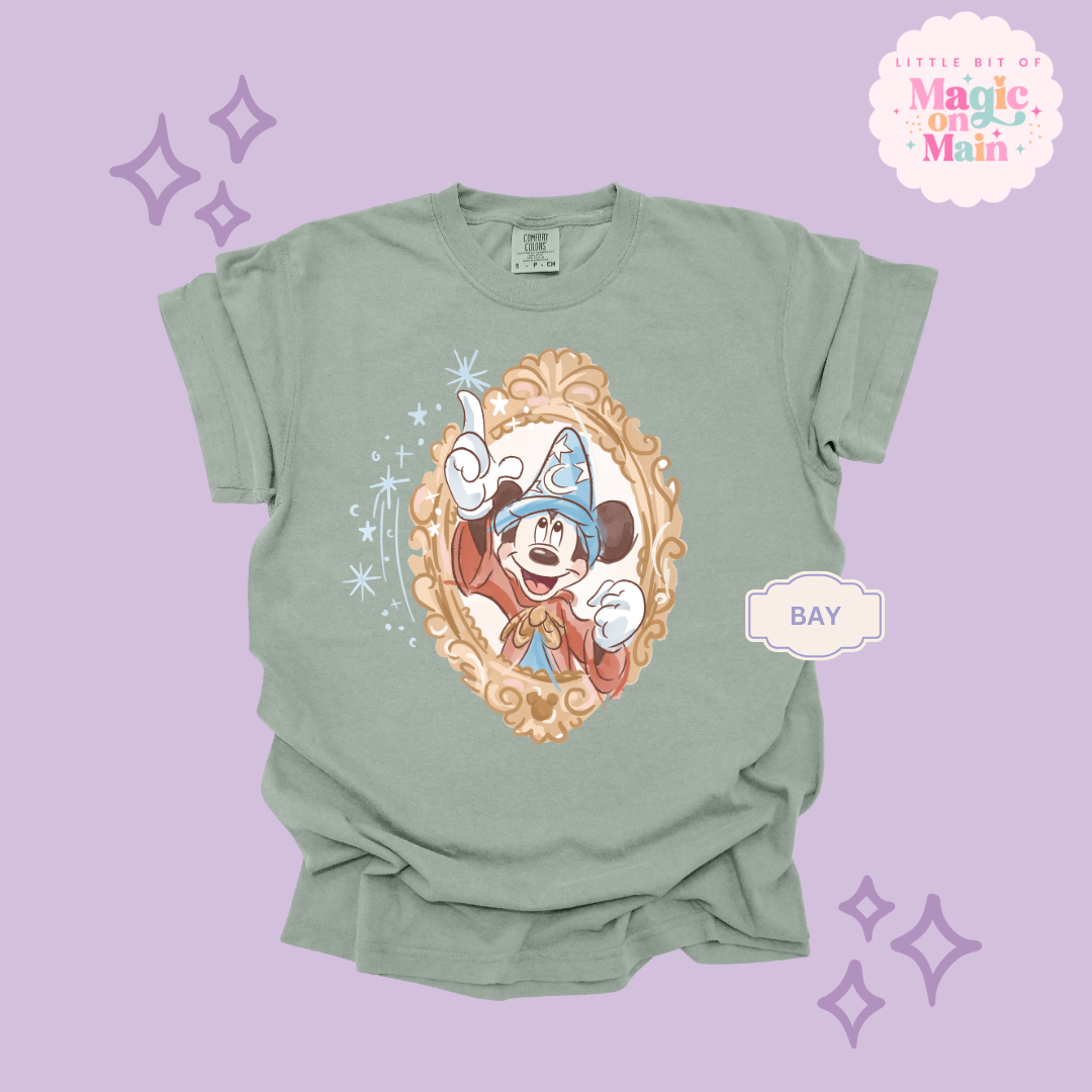 PRINTED SORCERER MICKEY - ADULT T-SHIRT