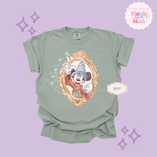 PRINTED SORCERER MICKEY - ADULT T-SHIRT
