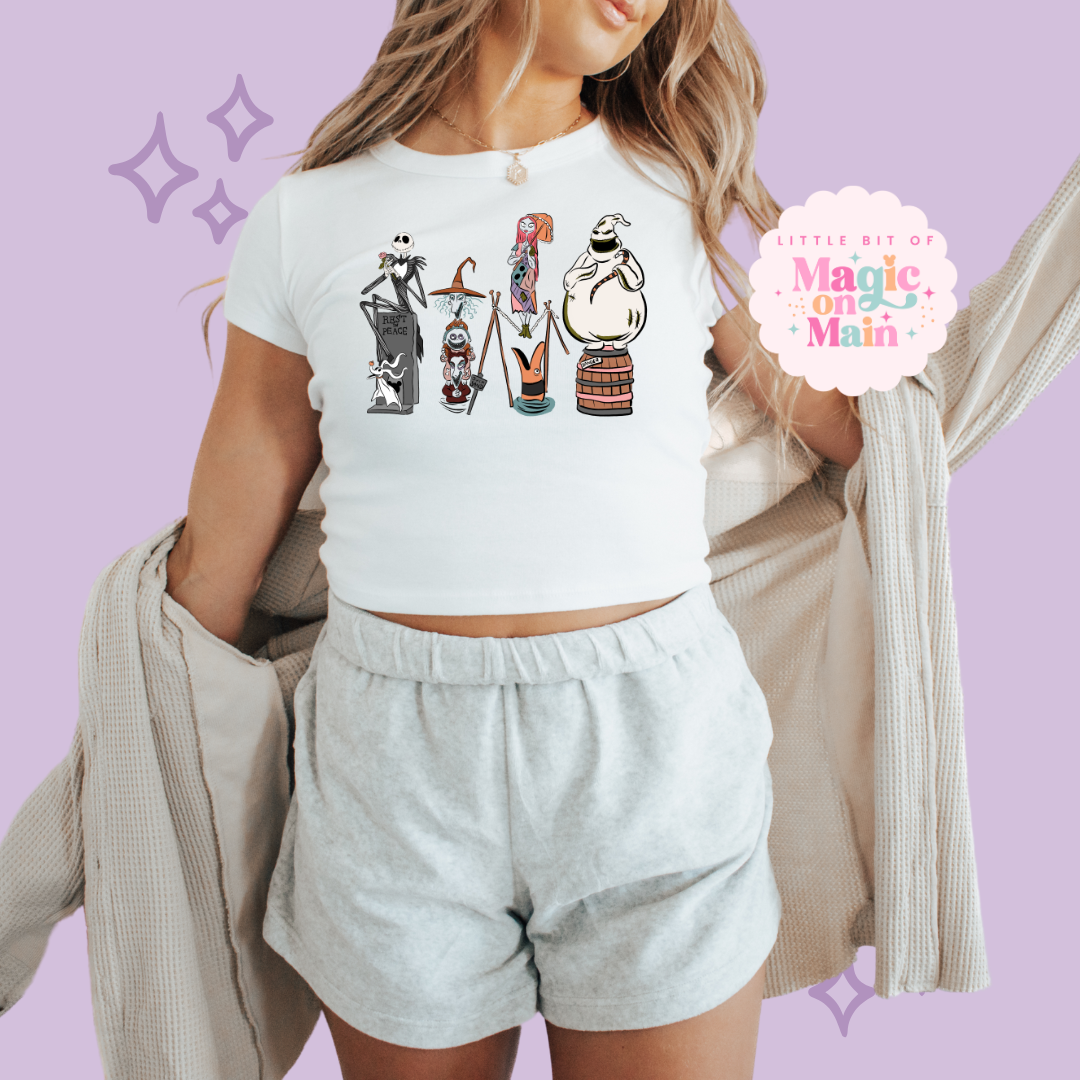 PRINTED NBC - WOMENS CROPPED RIBBED BABY TEE