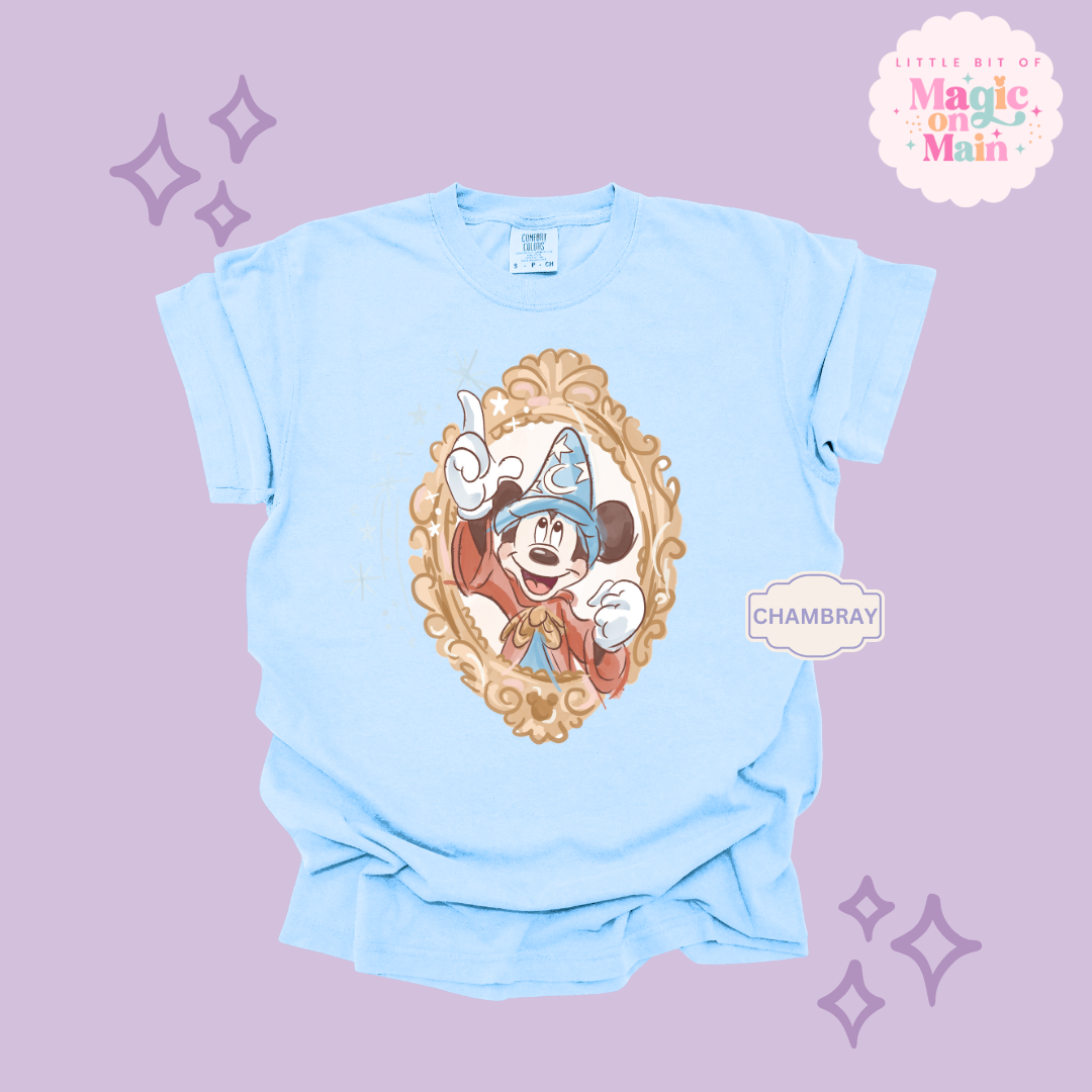 PRINTED SORCERER MICKEY - ADULT T-SHIRT