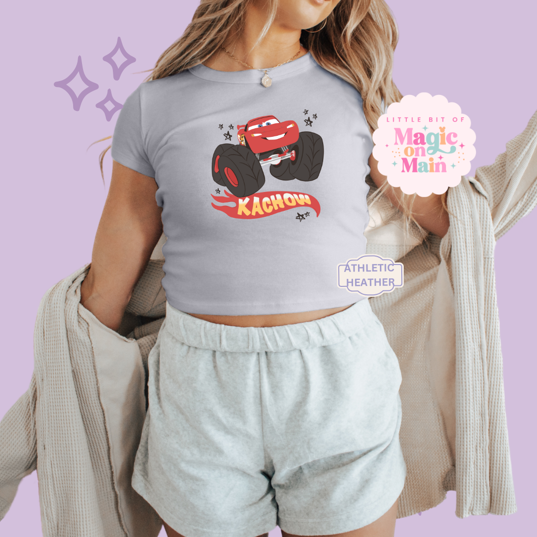 PRINTED KACHOW - WOMENS CROPPED RIBBED BABY TEE