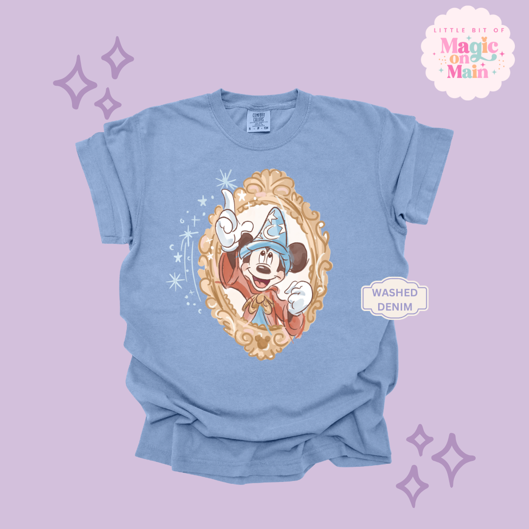 PRINTED SORCERER MICKEY - ADULT T-SHIRT