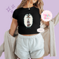 PRINTED LOCK SHOCK BARREL - WOMENS CROPPED RIBBED BABY TEE