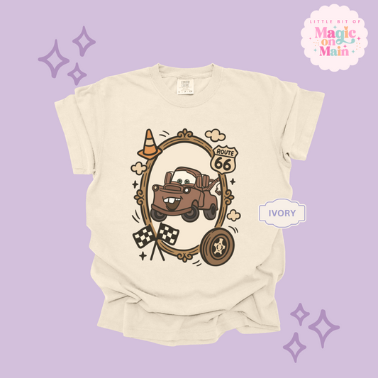 PRINTED RUSTY TRUCK COQUETTE  - ADULT T-SHIRT