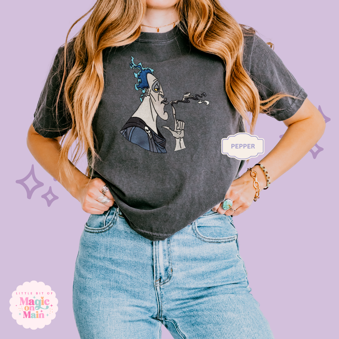 EMBROIDERED HADES - WOMENS BOXY T-SHIRT