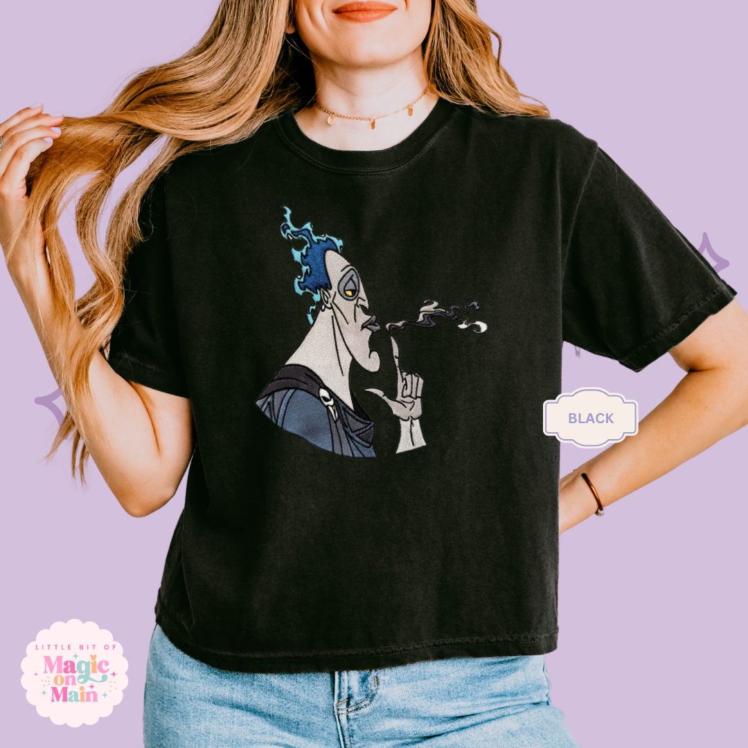 EMBROIDERED HADES - WOMENS BOXY T-SHIRT